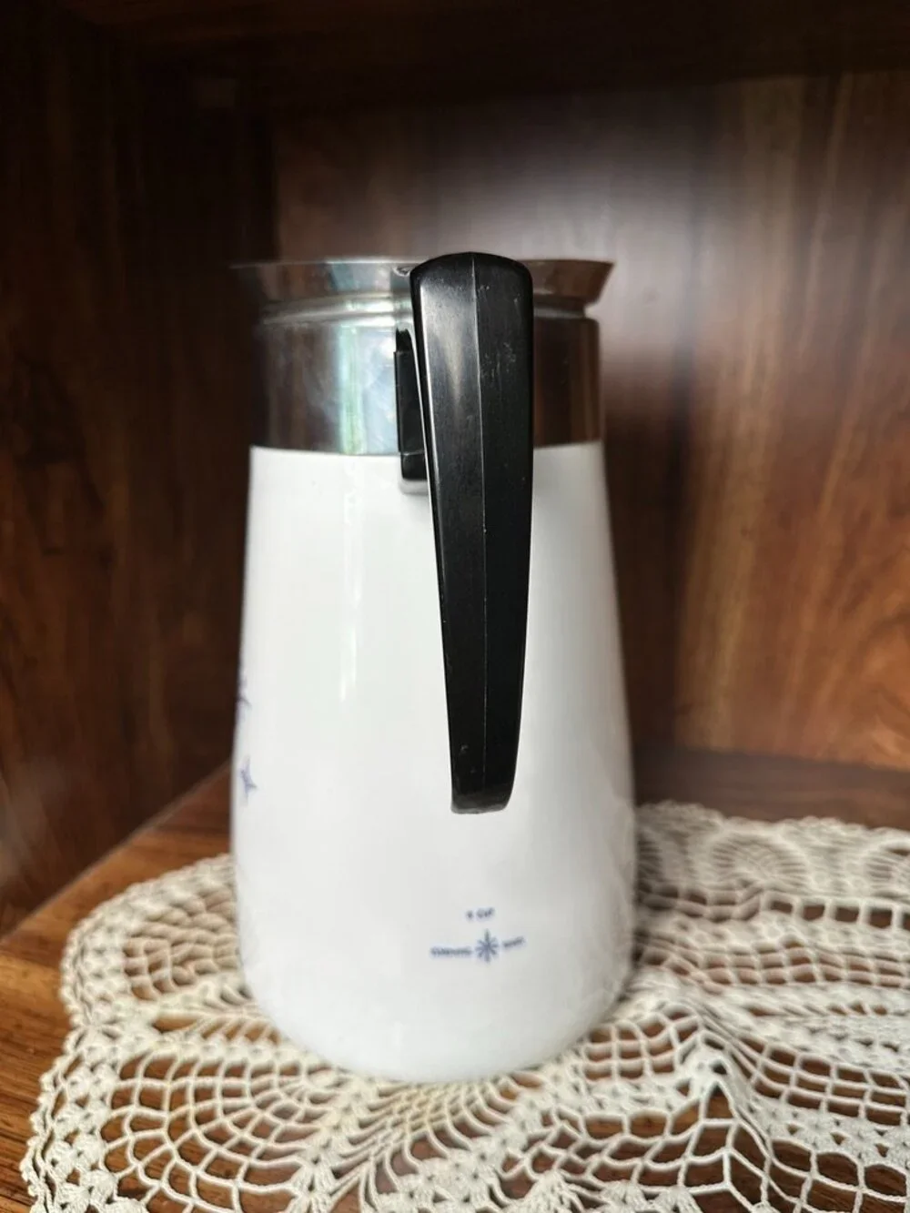 Vintage Corning Ware Atomic Black Starburst 9 Cup Stovetop Percolator